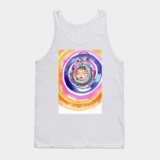 Sun Girl Mandala Tank Top by gaea